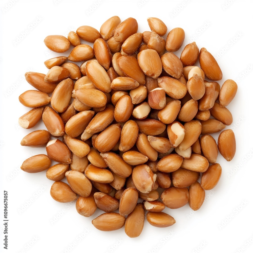 Macro Shot of Artisanal Pine Nuts on Clean White Background Macro Shot of Artisanal Pine Nuts on Clean White Background