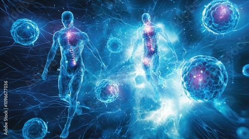 a human body regenerating cells having move energy and a better metabolism