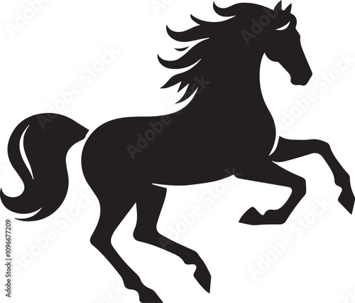 Silhouette horse vector