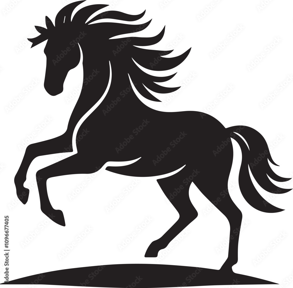 Obraz premium Silhouette horse vector