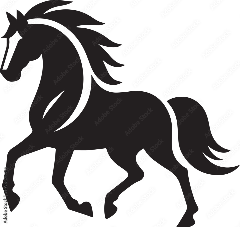 Obraz premium Silhouette horse vector