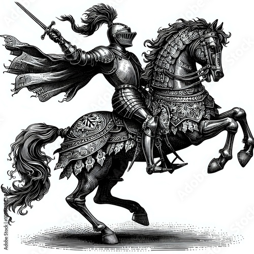 Gallant Knight on a Majestic Steed