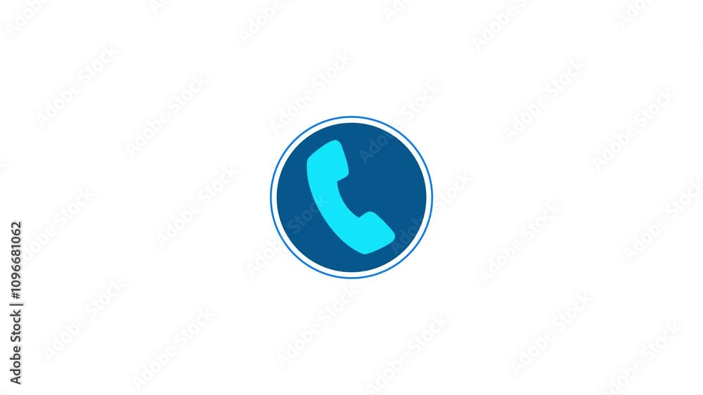 call icon animation. call concept on mobile phone screen animation . call icon animation. call concept on mobile phone screen animation .