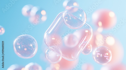 Wallpaper Mural Rainbow soap bubbles on bright colorful background close up Torontodigital.ca