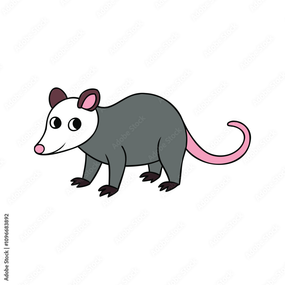 Opossum Vector Illustration Art for Digital and Print Designs Opossum Vector Illustration Art for Digital and Print Designs