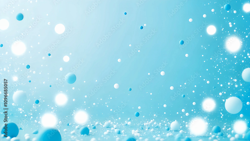 A fantastic blue background with floating polka dots A fantastic blue background with floating polka dots