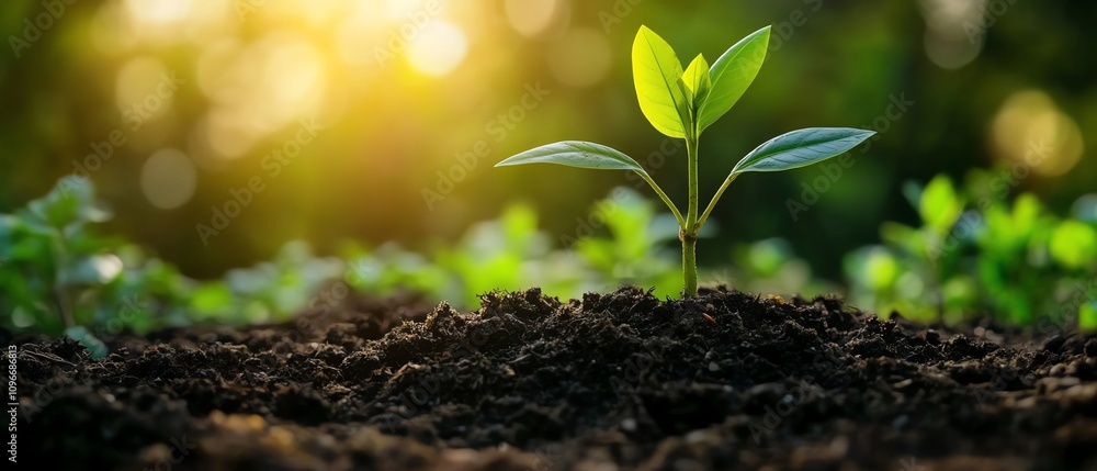 Fototapeta premium Ecoconscious gardening for sustainable living green practices like mulching, permaculture, and organic pest control in a thriving garden