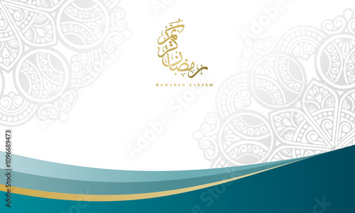 ramadan kareem card background with elements