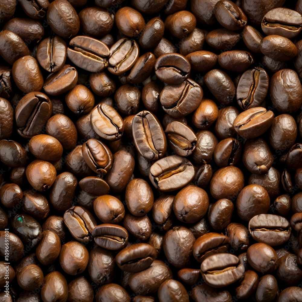 Fototapeta premium Coffee Beans Theme Background Rich Rustic Design for Coffee Lovers