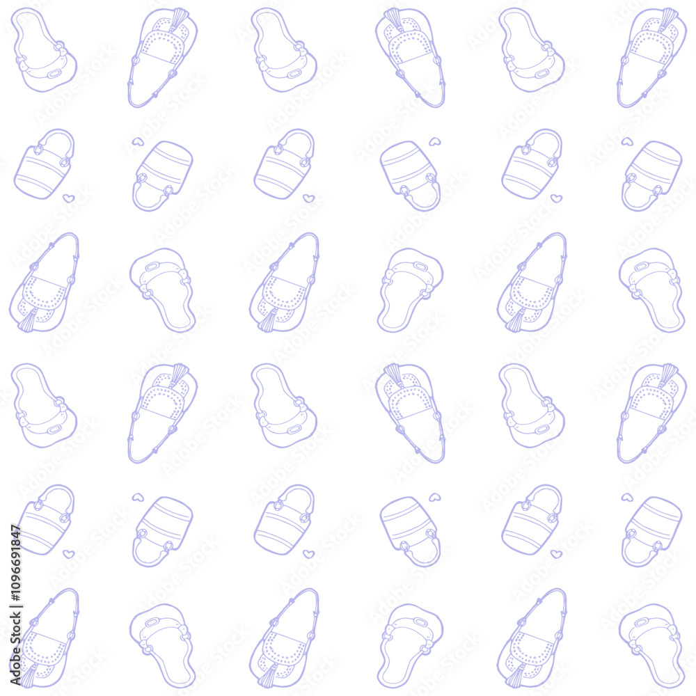 cartoon of handbag doodle pattern cartoon of handbag doodle pattern
