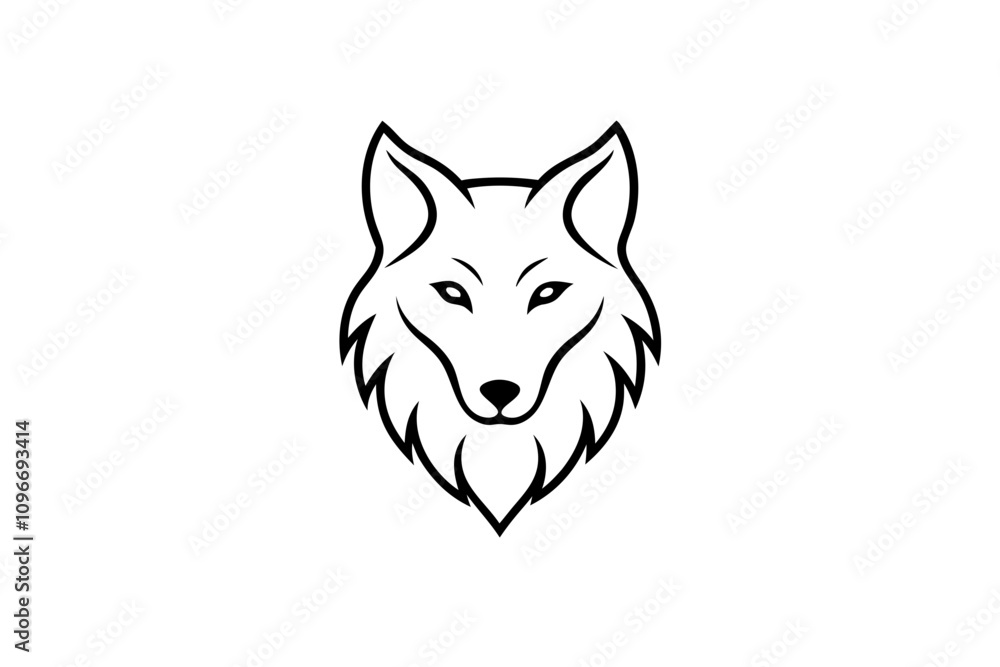 Fototapeta premium A Fox Vector Black Silhouette