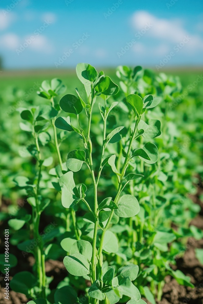 A close-up view of a plant growing in a field A close-up view of a plant growing in a field