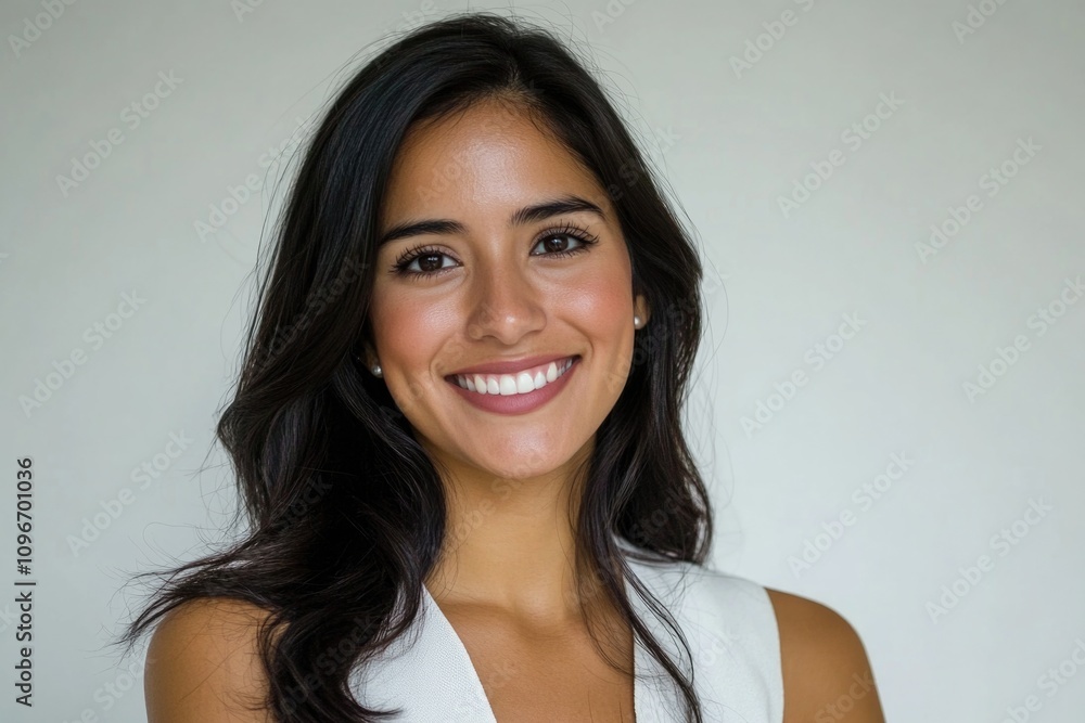 A happy woman smiling directly into the lens A happy woman smiling directly into the lens