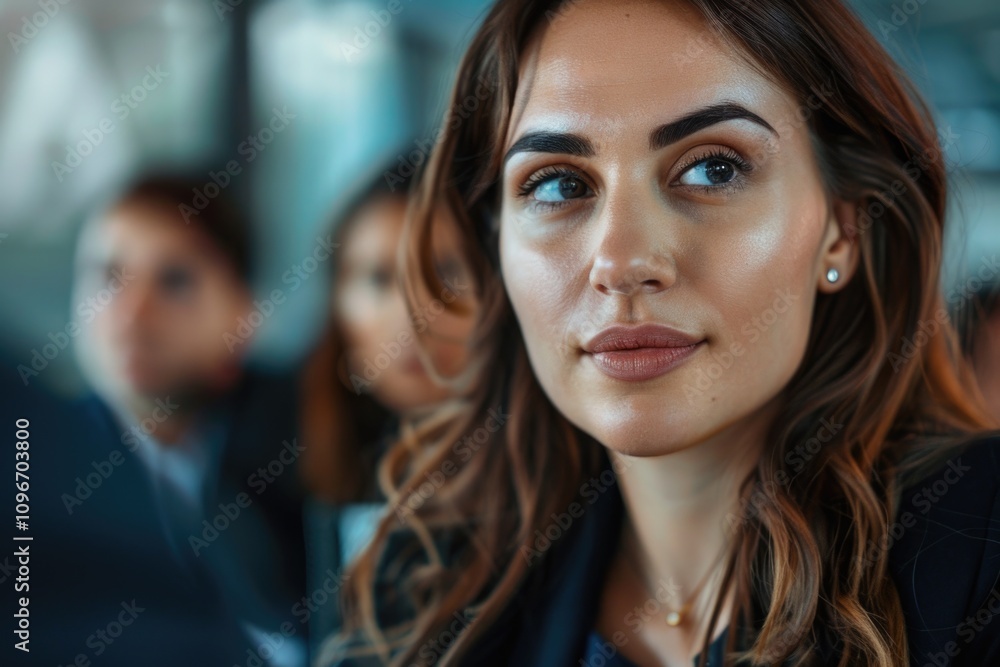 © Alla - Portrait of a woman with direct gaze and expressionless face, suitable for use in business or corporate settings © Alla - Portrait of a woman with direct gaze and expressionless face, suitable for use in business or corporate settings