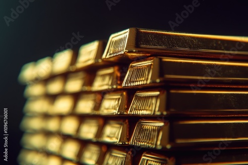 A stack of gold bars piled high, perfect for financial and monetary themed images