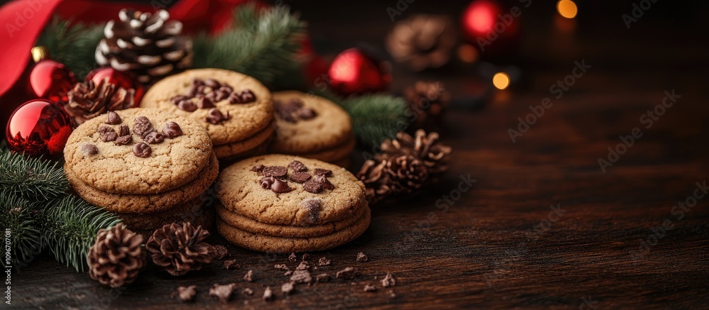 Festive cookies and holiday decorations creating a joyful scene for Santa and Rudolph with seasonal treats and decorative elements Festive cookies and holiday decorations creating a joyful scene for Santa and Rudolph with seasonal treats and decorative elements