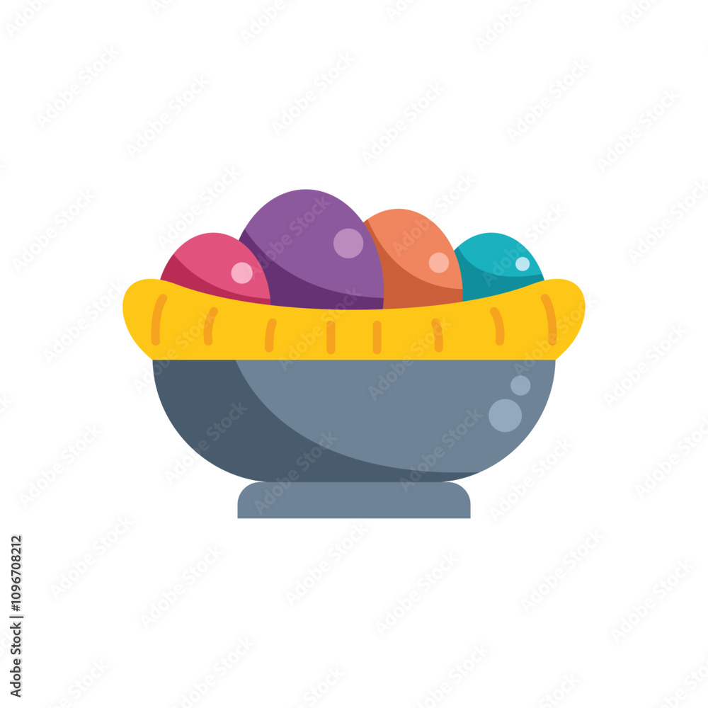 Beautiful bowl full of colorful easter eggs, perfect for springtime celebrations and festive occasions Beautiful bowl full of colorful easter eggs, perfect for springtime celebrations and festive occasions