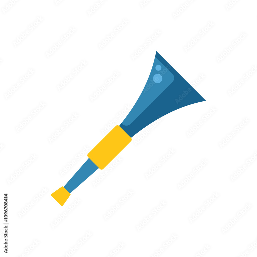 Blue vuvuzela making a loud noise, perfect for illustrating sporting events or any occasion that requires a joyful sound Blue vuvuzela making a loud noise, perfect for illustrating sporting events or any occasion that requires a joyful sound