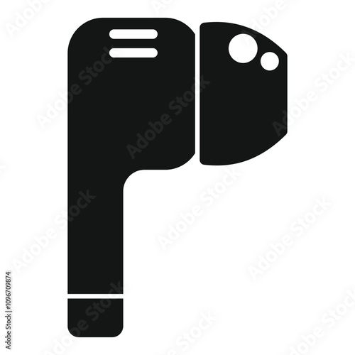 Modern wireless in ear headphones providing high quality sound and comfortable listening