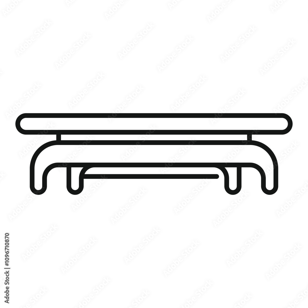 Contemporary bench design offering a comfortable place to rest in a public area Contemporary bench design offering a comfortable place to rest in a public area