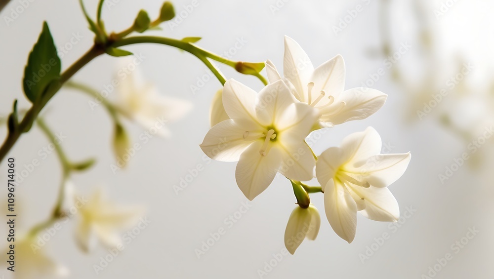 Photo of flying jasmine flowers blossom plant petal. Photo of flying jasmine flowers blossom plant petal.