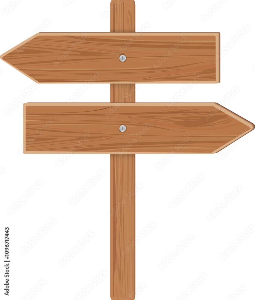 Arrow signpost. Wooden direction pointer. Rural sign Arrow signpost. Wooden direction pointer. Rural sign
