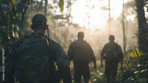 Soldiers Rescuing Wildlife in War Torn Jungle