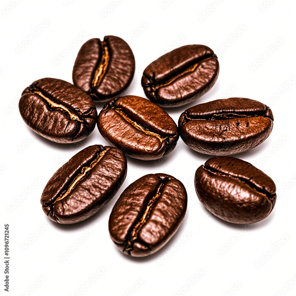 Obraz premium Coffee beans isolated on white background