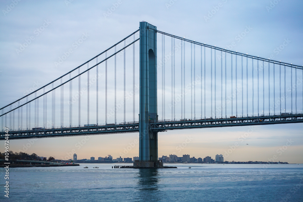 The Verrazano Bridge on a cloudy morning The Verrazano Bridge on a cloudy morning