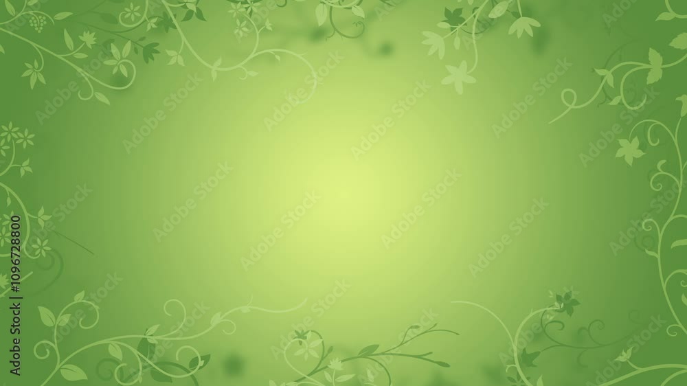 Animated Floral Background Loop Soft Green and White Animated Floral Background Loop Soft Green and White