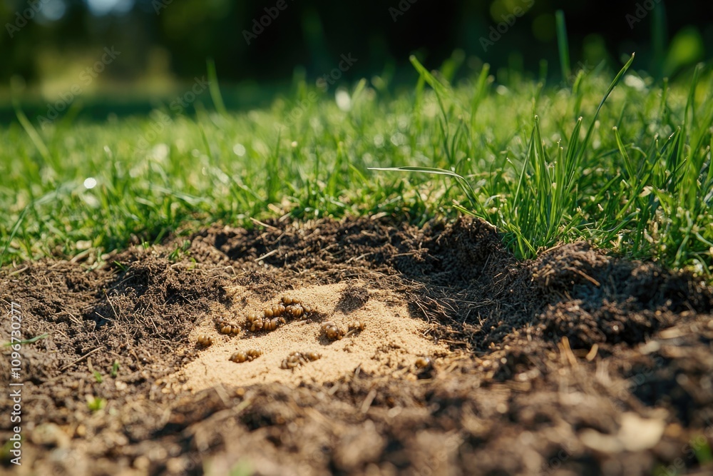 A dog's paw print left in the dirt and grass, great for outdoor or nature-themed projects A dog's paw print left in the dirt and grass, great for outdoor or nature-themed projects