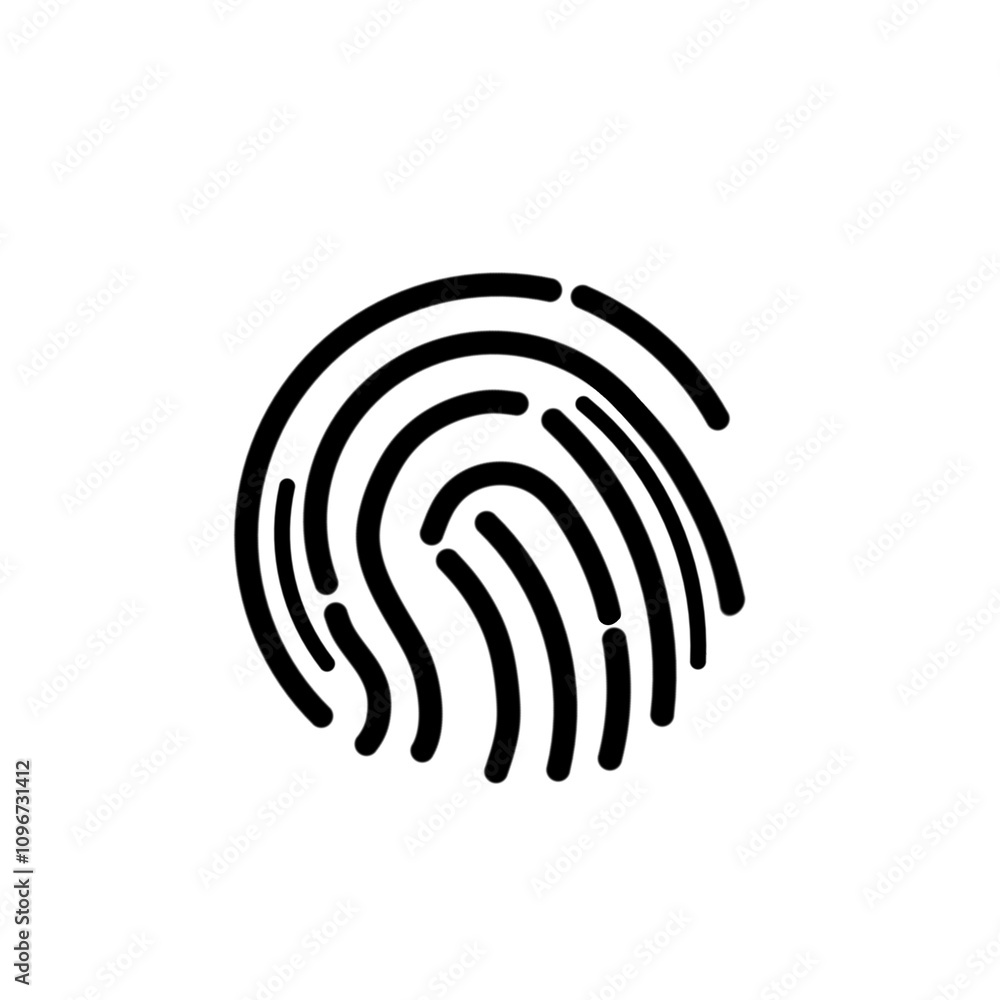 black fingerprint icon illustration without background black fingerprint icon illustration without background