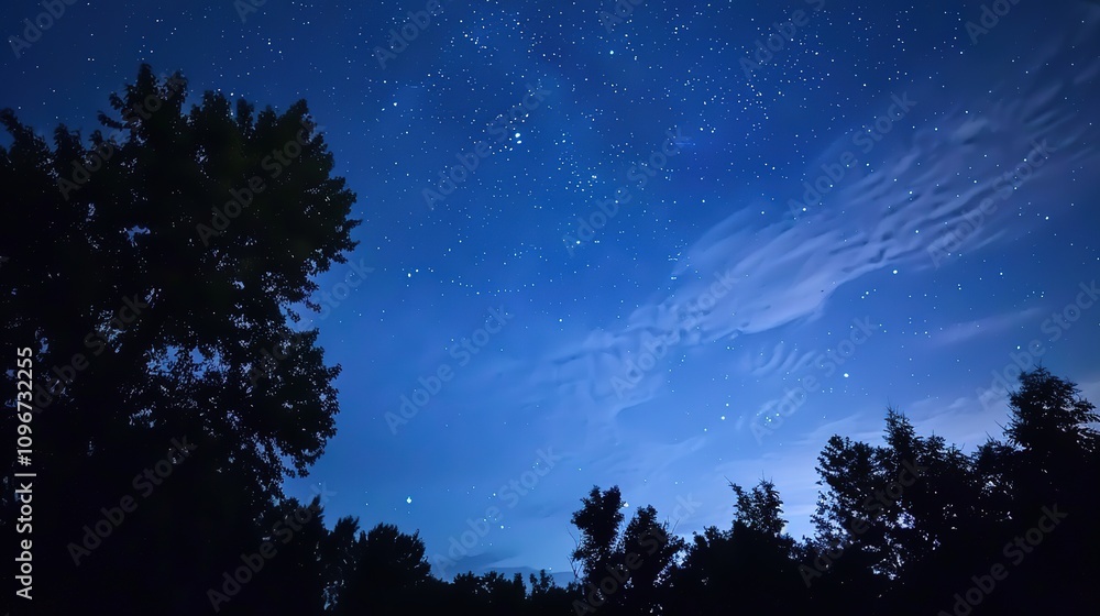 Fototapeta premium Blue_Astronomy_Beautiful_Sky_Starry_Sky