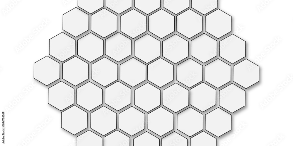 Abstract geometric technology 3d white bright hexagon polygonal honeycomb luxury pattern vector background. Abstract geometric technology 3d white bright hexagon polygonal honeycomb luxury pattern vector background.
