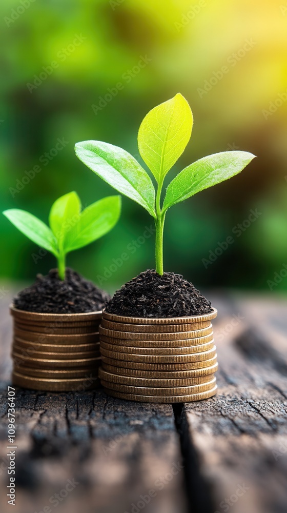 A vibrant image of young plants growing from coins, symbolizing financial growth and sustainable investment. A vibrant image of young plants growing from coins, symbolizing financial growth and sustainable investment.