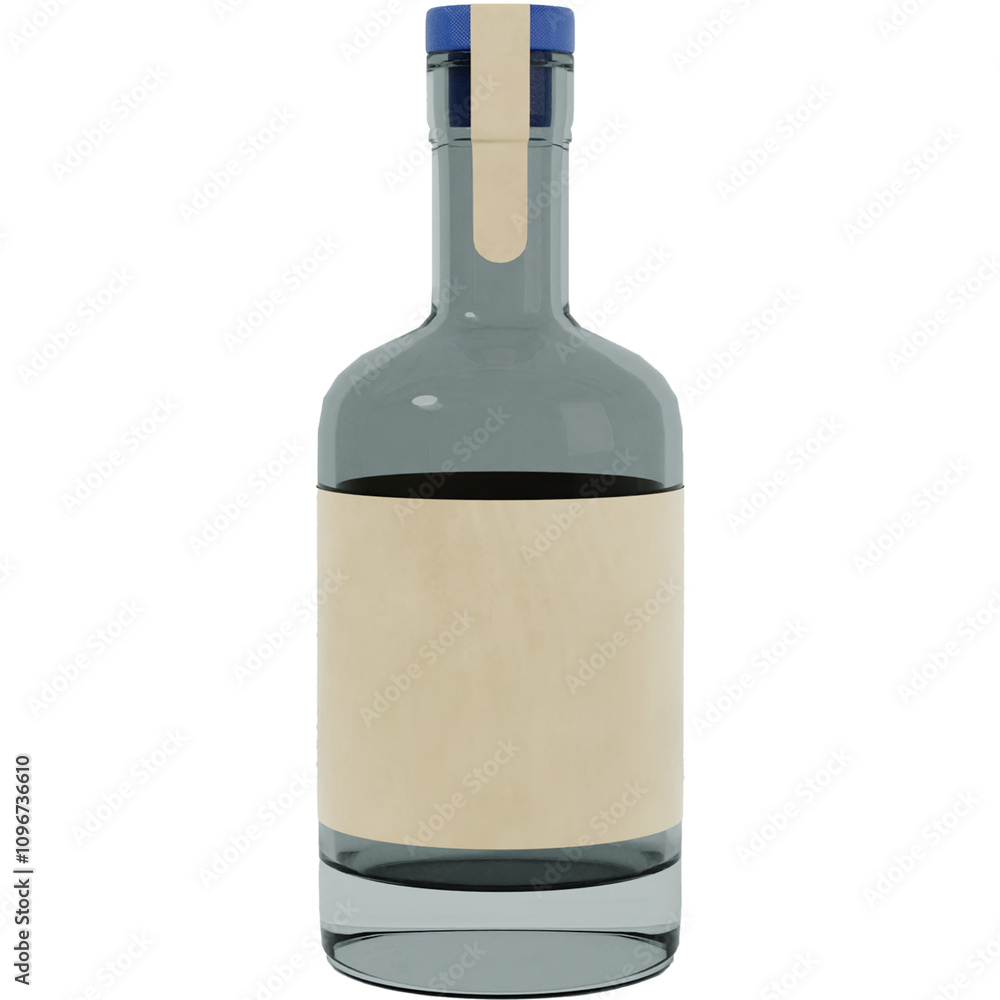 Alcohol Drink Glass Bottle Mockup 3d Render On White Background For Stunning Presentation Alcohol Drink Glass Bottle Mockup 3d Render On White Background For Stunning Presentation