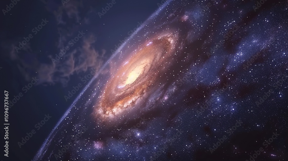Obraz premium Milky_way_galaxy_with_star_and_noise_blue