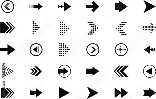 Arrow icons set. Collection different arrows sign. Arrow vector collection. Vector illustration
