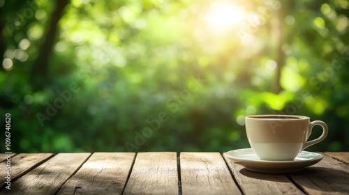 Morning Coffee in the Peaceful Forest