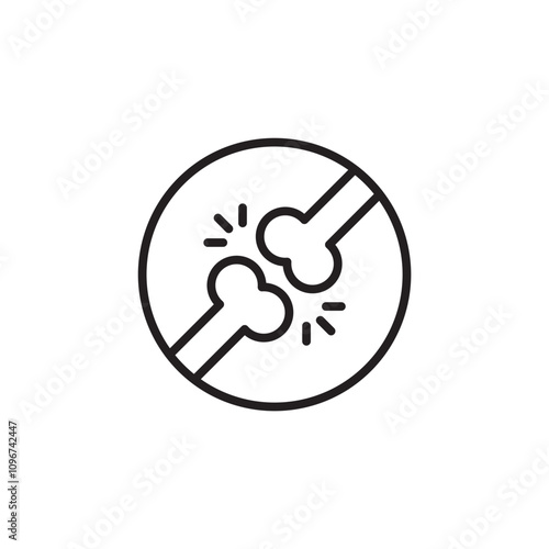 Bones icon thin line vector isolated