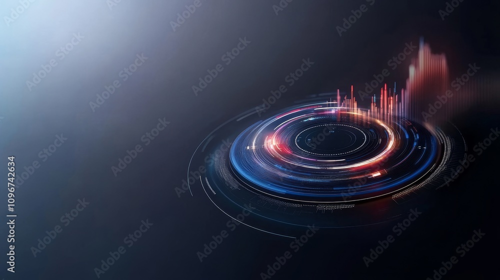 Obraz premium Abstract Data Visualization Circles and Lines