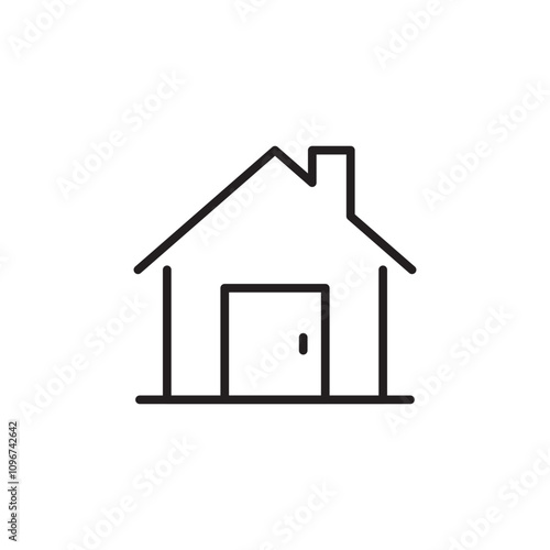 Home icon thin line vector isolated