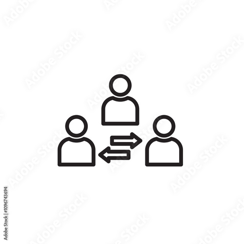 Mediator icon thin line vector isolated