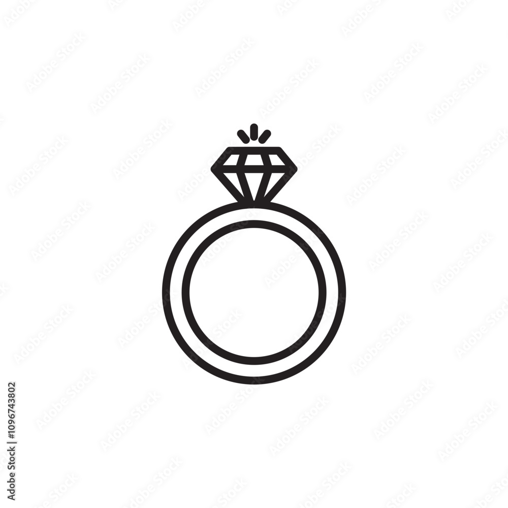 Ring icon thin line vector isolated Ring icon thin line vector isolated