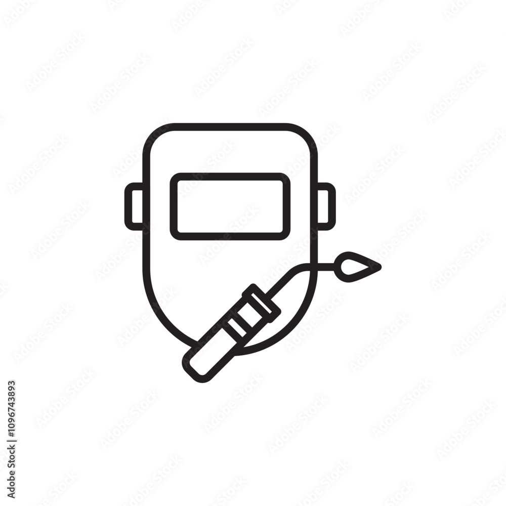Welding icon thin line vector isolated Welding icon thin line vector isolated