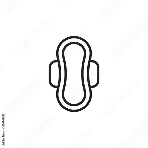 Sanitary pad icon thin line vector isolated