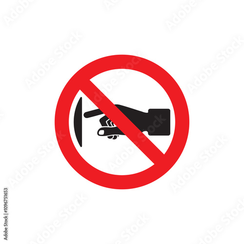 don't press it icon symbol sign vector