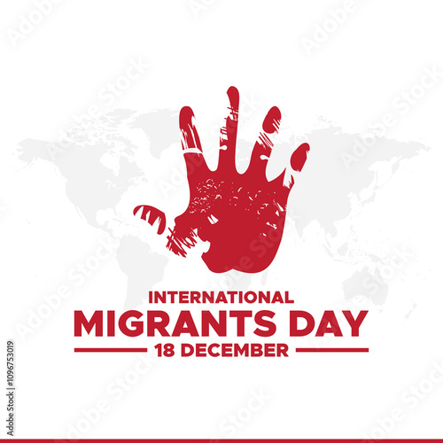 International Migrants Day. Migrants day creative concept. International migrants day background celebrated on December 18.