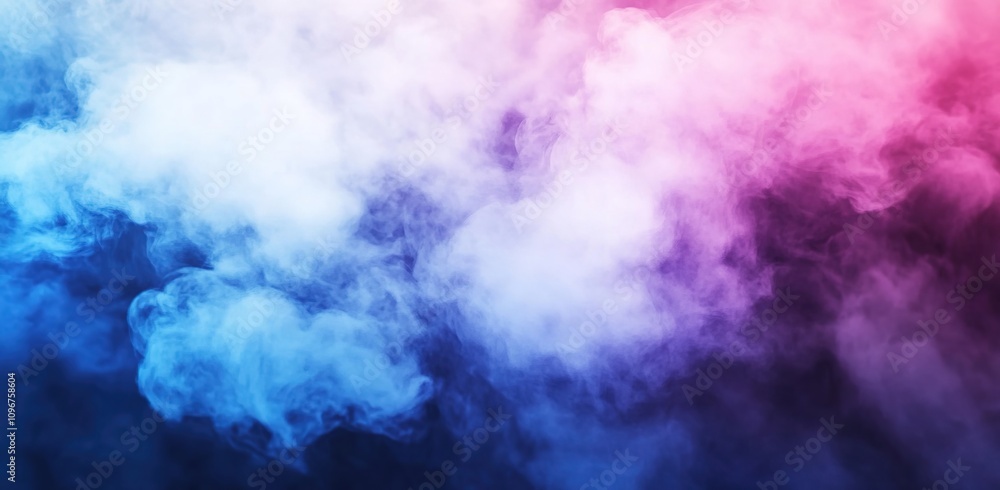 Naklejka premium Abstract background with fog and smoke in blue, purple, and pink colors