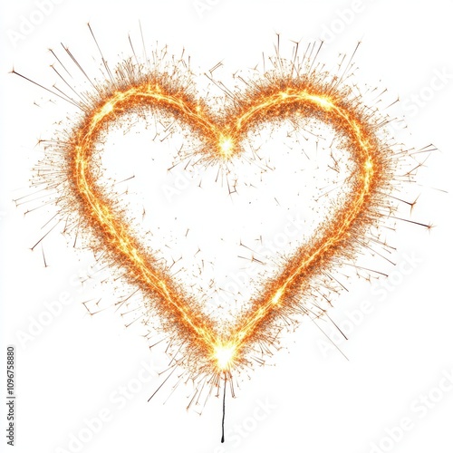 sparkling heart symbolizing love and energy, radiating warmth and joy